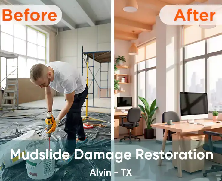  Mudslide Damage Restoration Alvin - TX