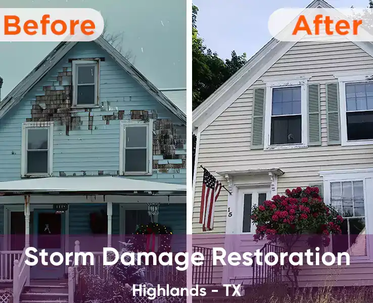  Storm Damage Restoration Highlands - TX